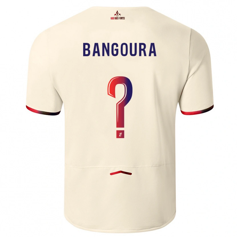 Danxen Niño Camiseta Abdoulaye Zakha Bangoura #0 Blanquecino Rojo 2ª Equipación 2025/26 La Camisa México