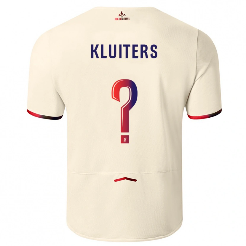 Danxen Niño Camiseta Luuk Kluiters #0 Blanquecino Rojo 2ª Equipación 2025/26 La Camisa México