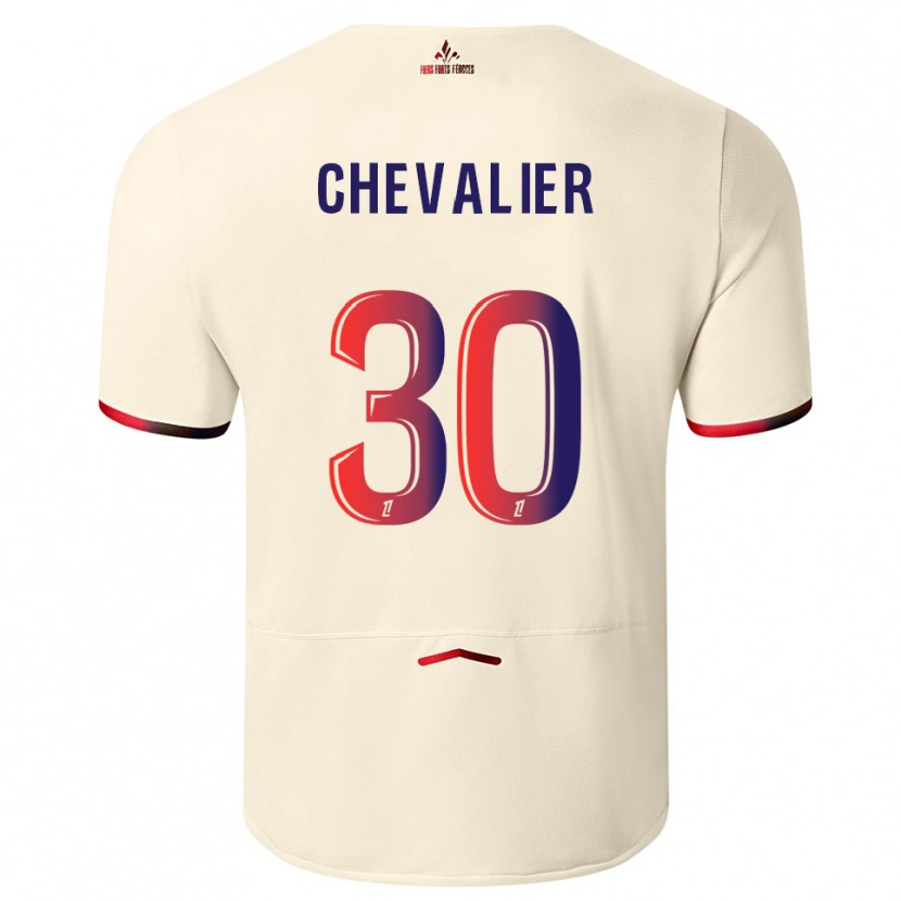 Danxen Niño Camiseta Lucas Chevalier #30 Blanquecino Rojo 2ª Equipación 2025/26 La Camisa México