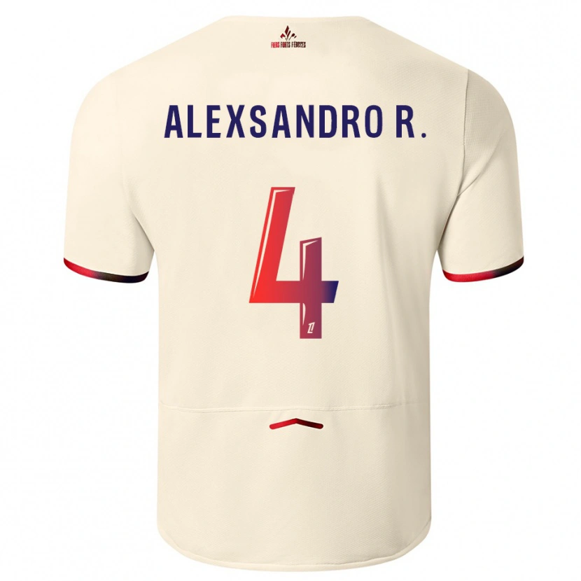 Danxen Niño Camiseta Alexsandro #4 Blanquecino Rojo 2ª Equipación 2025/26 La Camisa México