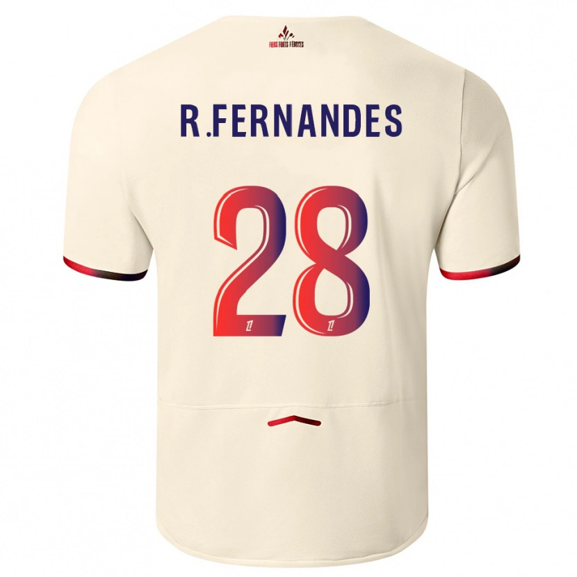 Danxen Niño Camiseta Rafael Fernandes #28 Blanquecino Rojo 2ª Equipación 2025/26 La Camisa México