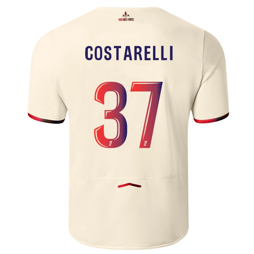Danxen Niño Camiseta Morgan Costarelli #37 Blanquecino Rojo 2ª Equipación 2025/26 La Camisa México
