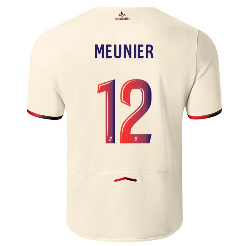 Danxen Niño Camiseta Thomas Meunier #12 Blanquecino Rojo 2ª Equipación 2025/26 La Camisa México