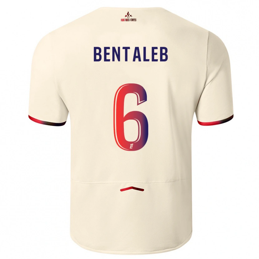 Danxen Niño Camiseta Nabil Bentaleb #6 Blanquecino Rojo 2ª Equipación 2025/26 La Camisa México