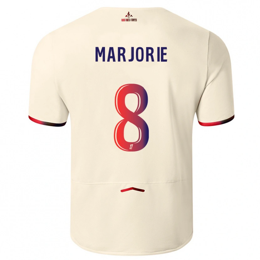 Danxen Niño Camiseta Marjorie #8 Blanquecino Rojo 2ª Equipación 2025/26 La Camisa México