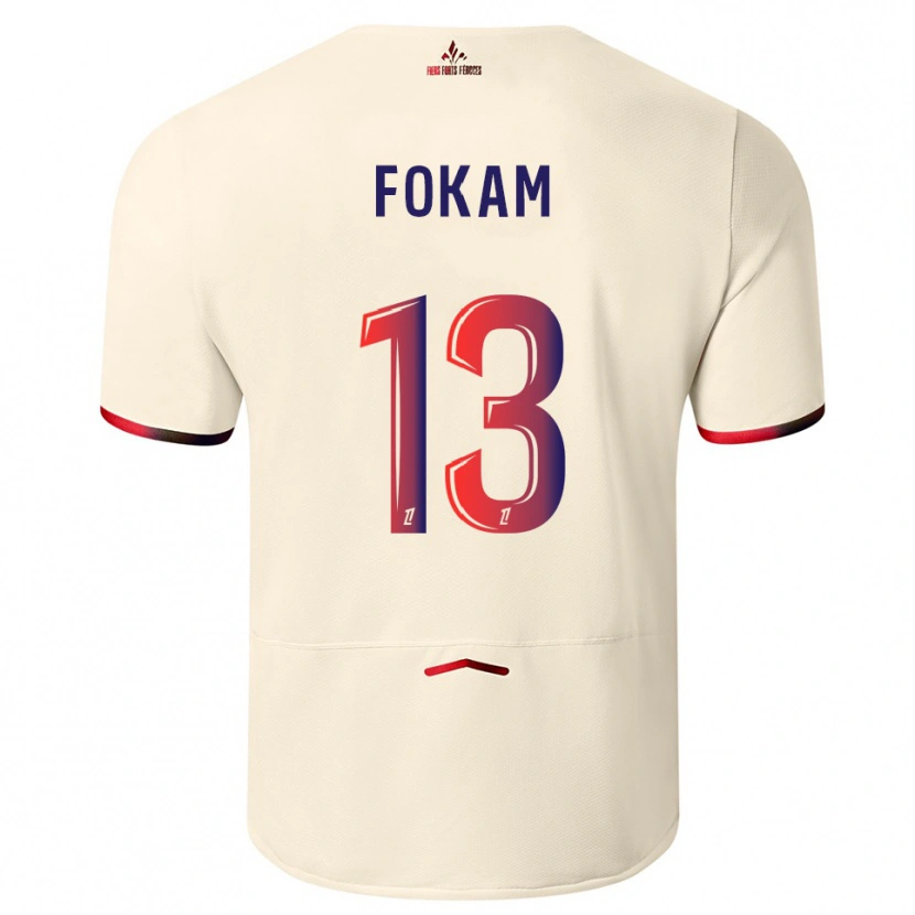 Danxen Niño Camiseta Ulrich Fokam #13 Blanquecino Rojo 2ª Equipación 2025/26 La Camisa México