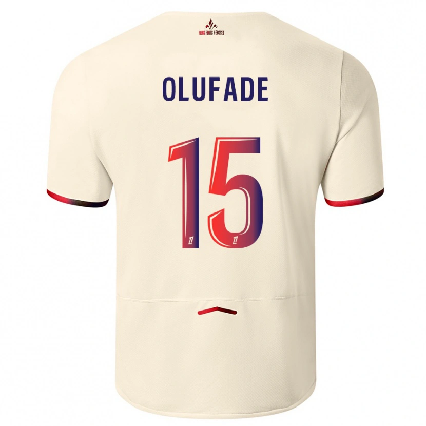 Danxen Niño Camiseta Kingsley Olufade #15 Blanquecino Rojo 2ª Equipación 2025/26 La Camisa México