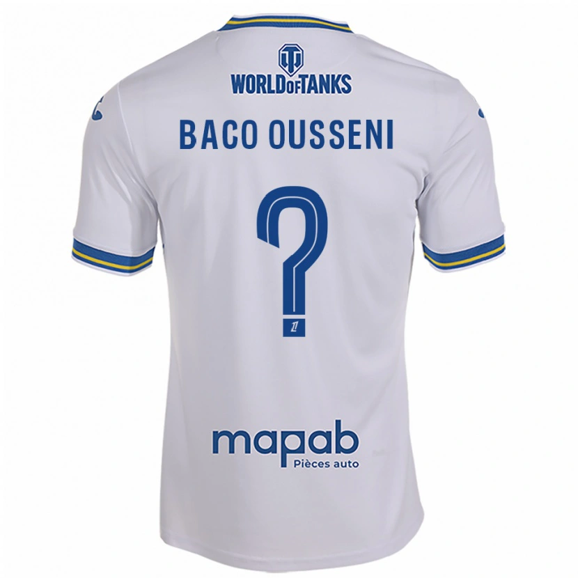 Danxen Niño Camiseta Timothée Baco Ousseni #0 Blanco Celeste 2ª Equipación 2025/26 La Camisa México