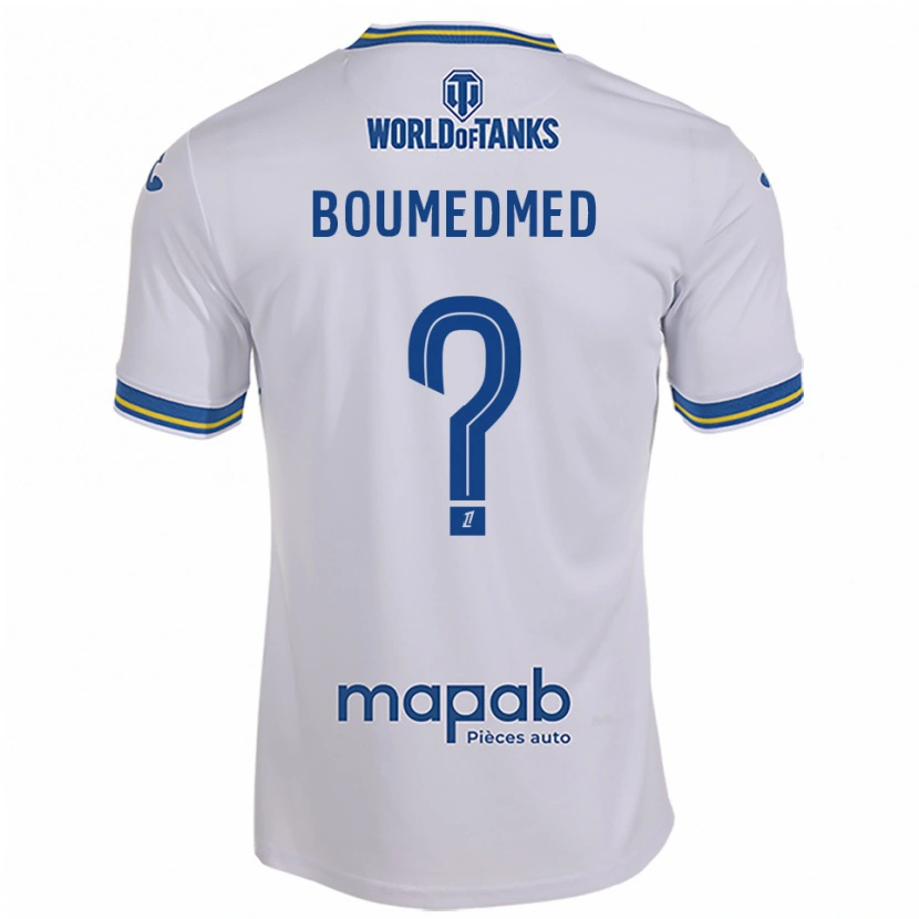 Danxen Niño Camiseta Kamil Boumedmed #0 Blanco Celeste 2ª Equipación 2025/26 La Camisa México