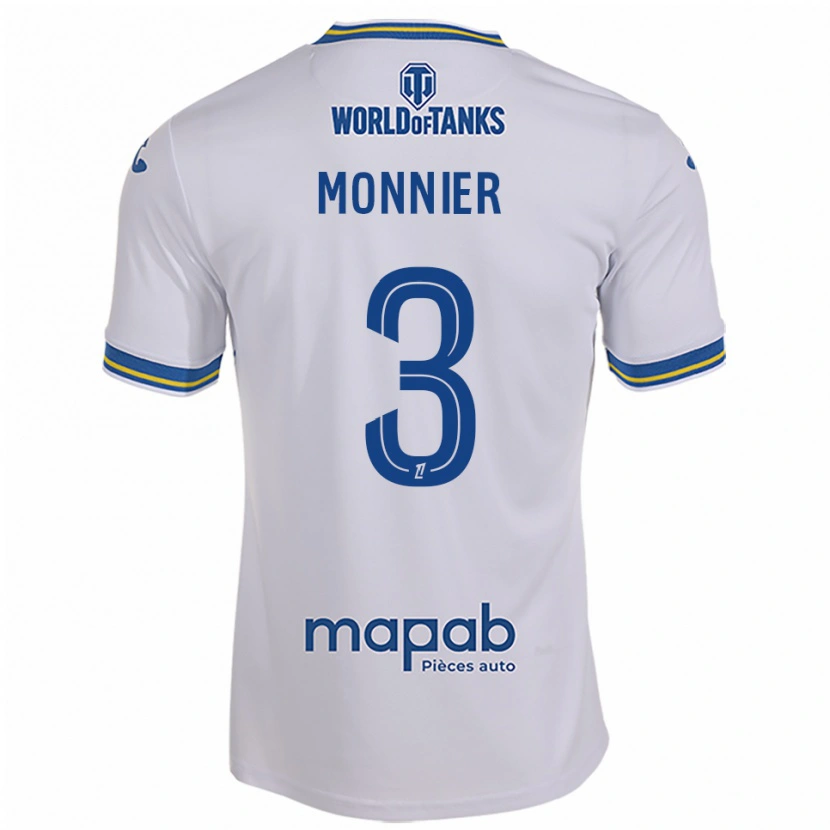 Danxen Niño Camiseta Isaac Monnier #3 Blanco Celeste 2ª Equipación 2025/26 La Camisa México