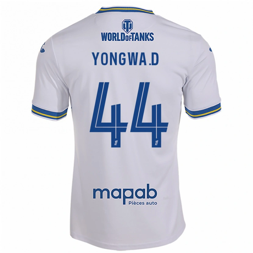 Danxen Niño Camiseta Darlin Yongwa #44 Blanco Celeste 2ª Equipación 2025/26 La Camisa México