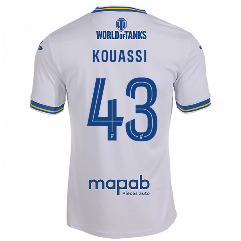Danxen Niño Camiseta Arsène Kouassi #43 Blanco Celeste 2ª Equipación 2025/26 La Camisa México