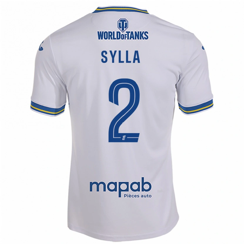 Danxen Niño Camiseta Dembo Sylla #2 Blanco Celeste 2ª Equipación 2025/26 La Camisa México