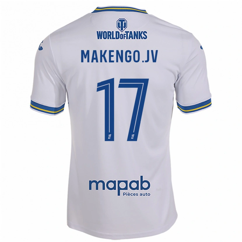Danxen Niño Camiseta Jean-Victor Makengo #17 Blanco Celeste 2ª Equipación 2025/26 La Camisa México