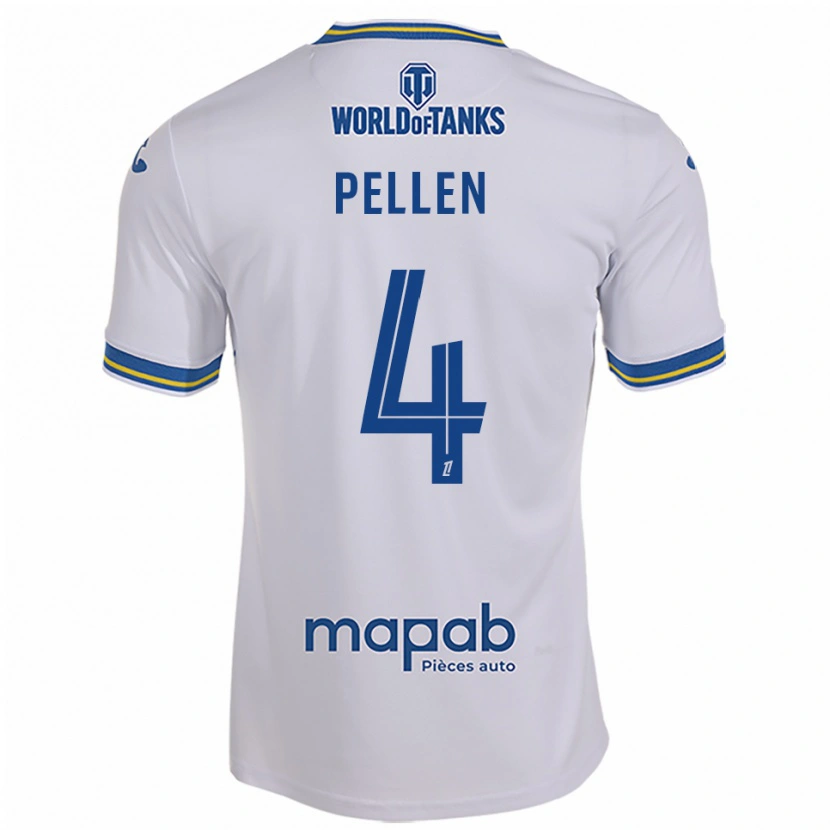 Danxen Niño Camiseta Louise Pellen #4 Blanco Celeste 2ª Equipación 2025/26 La Camisa México