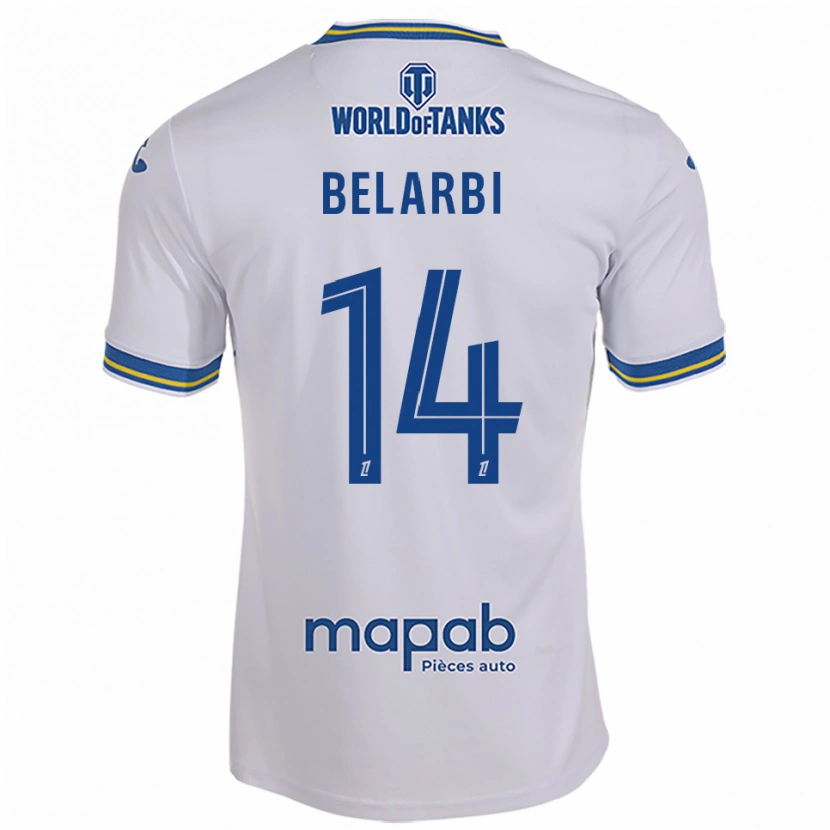 Danxen Niño Camiseta Sohaib Belarbi #14 Blanco Celeste 2ª Equipación 2025/26 La Camisa México