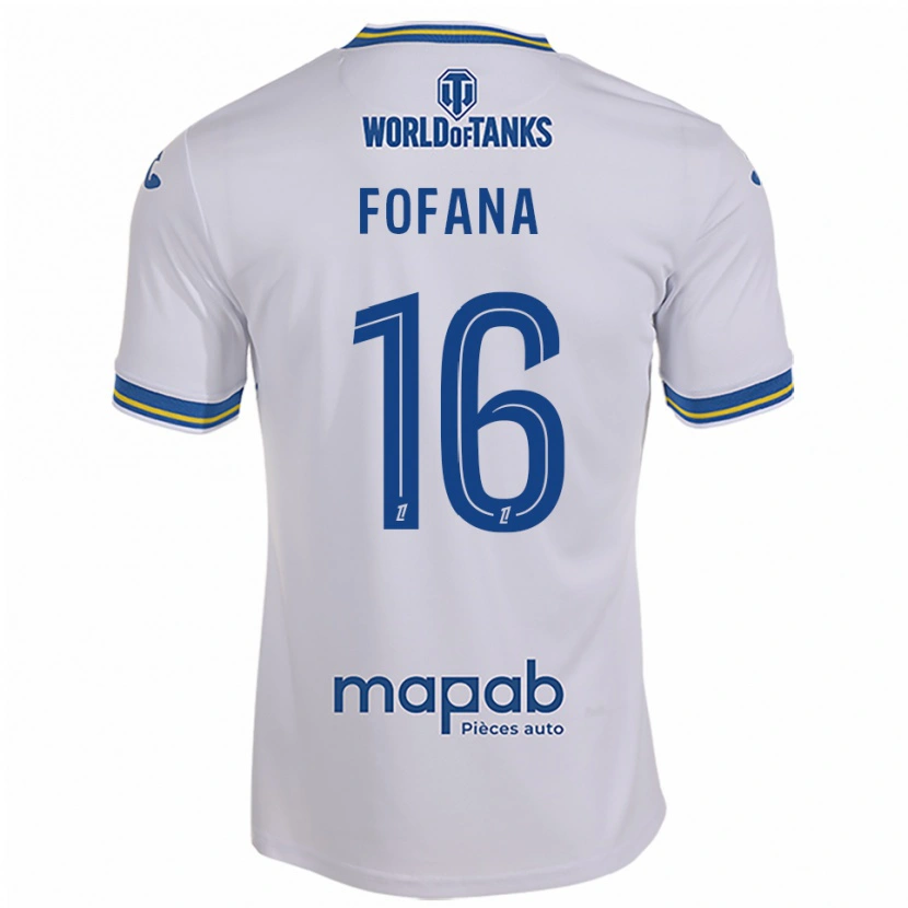 Danxen Niño Camiseta Bahliseny Fofana #16 Blanco Celeste 2ª Equipación 2025/26 La Camisa México