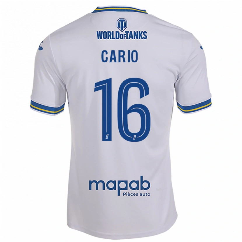 Danxen Niño Camiseta Anthony Cario #16 Blanco Celeste 2ª Equipación 2025/26 La Camisa México