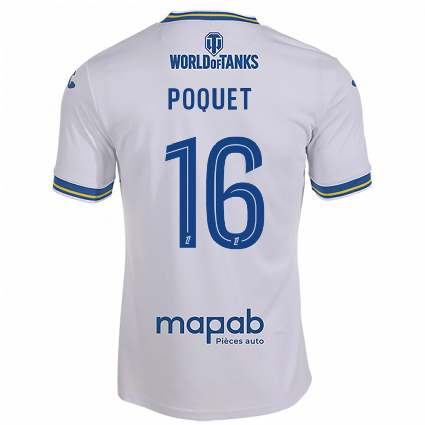 Danxen Niño Camiseta Camille Poquet #16 Blanco Celeste 2ª Equipación 2025/26 La Camisa México