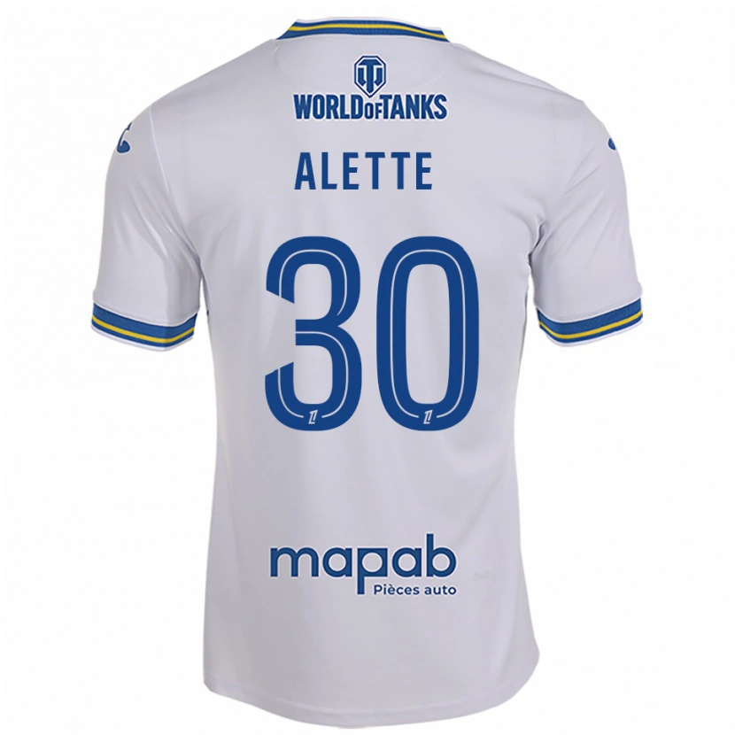 Danxen Niño Camiseta Gaël Alette #30 Blanco Celeste 2ª Equipación 2025/26 La Camisa México