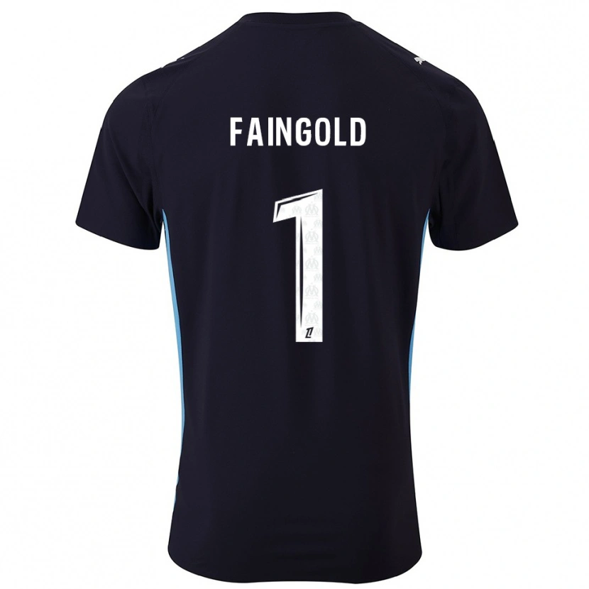 Danxen Niño Camiseta Abbie Faingold #1 Negro Celeste 2ª Equipación 2025/26 La Camisa México