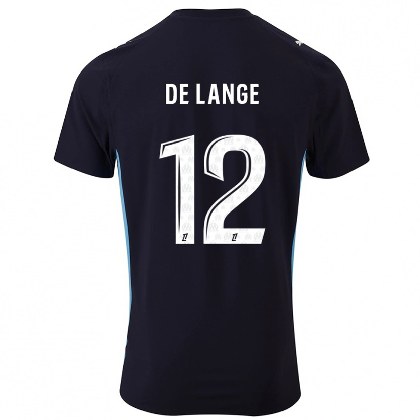 Danxen Niño Camiseta Jeffrey De Lange #12 Negro Celeste 2ª Equipación 2025/26 La Camisa México