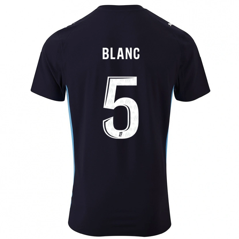 Danxen Niño Camiseta Amandine Blanc #5 Negro Celeste 2ª Equipación 2025/26 La Camisa México