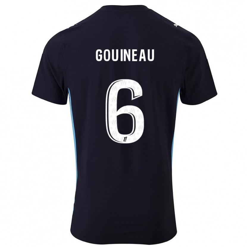 Danxen Niño Camiseta Coline Gouineau #6 Negro Celeste 2ª Equipación 2025/26 La Camisa México