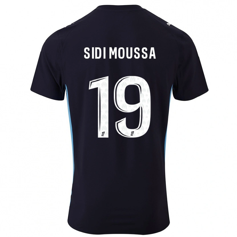 Danxen Niño Camiseta Salima Sidi Moussa #19 Negro Celeste 2ª Equipación 2025/26 La Camisa México