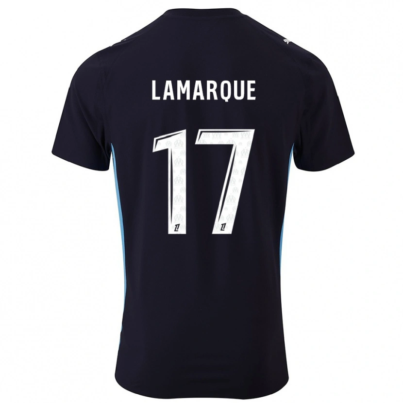 Danxen Niño Camiseta Alais Lamarque #17 Negro Celeste 2ª Equipación 2025/26 La Camisa México