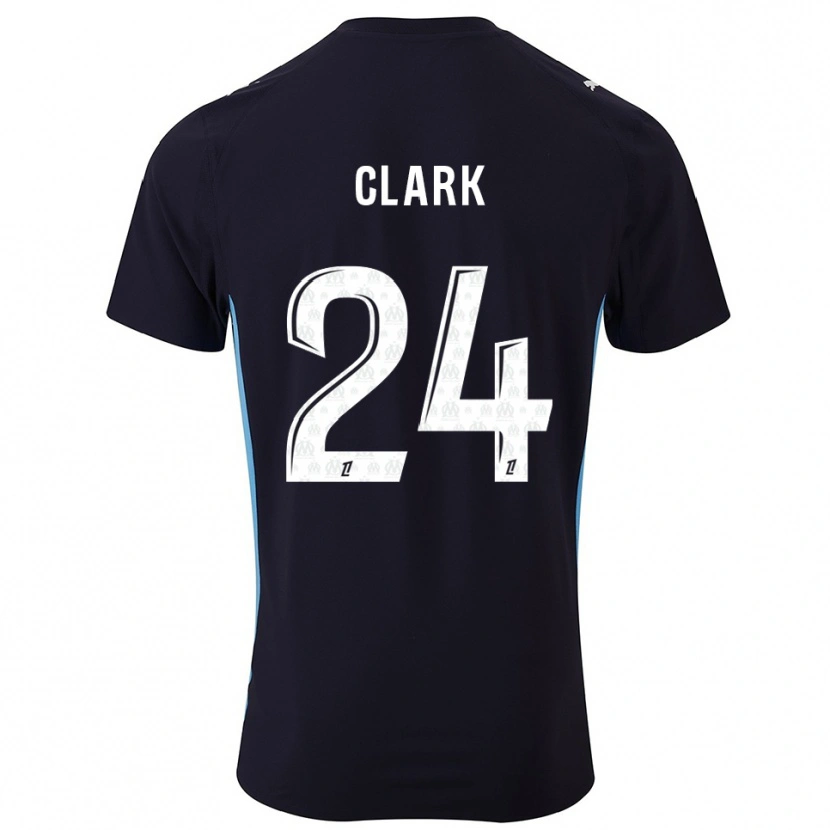 Danxen Niño Camiseta Ashley Clark #24 Negro Celeste 2ª Equipación 2025/26 La Camisa México