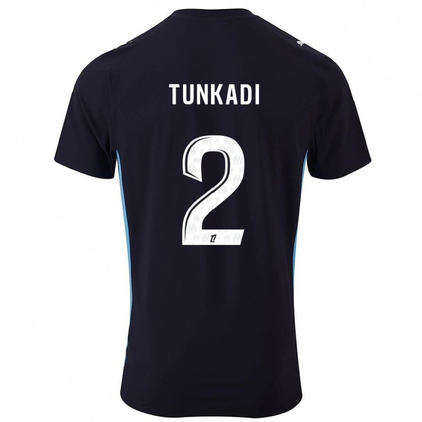 Danxen Niño Camiseta Alexandre Tunkadi #2 Negro Celeste 2ª Equipación 2025/26 La Camisa México