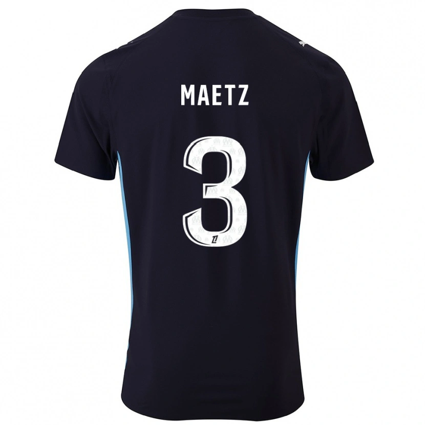 Danxen Niño Camiseta Agathe Maetz #3 Negro Celeste 2ª Equipación 2025/26 La Camisa México