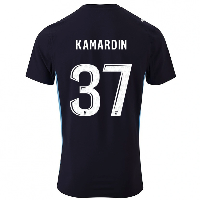Danxen Niño Camiseta Aaron Kamardin #37 Negro Celeste 2ª Equipación 2025/26 La Camisa México
