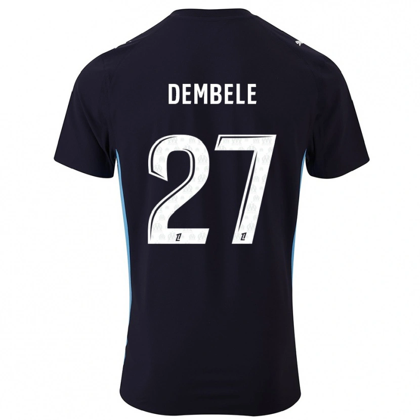Danxen Niño Camiseta Coumba Dembélé #27 Negro Celeste 2ª Equipación 2025/26 La Camisa México