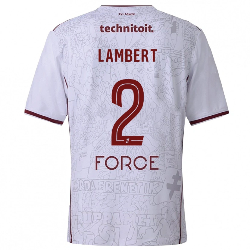 Danxen Niño Camiseta Anaïs Lambert #2 Blanco Burdeos 2ª Equipación 2025/26 La Camisa México