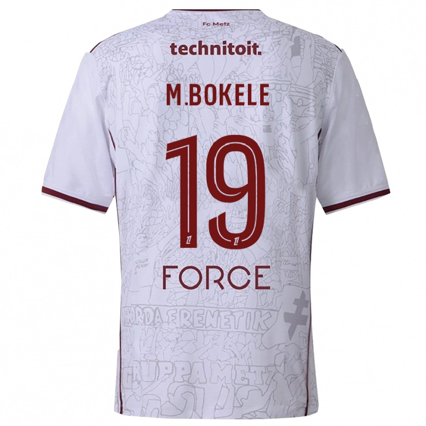 Danxen Niño Camiseta Morgan Bokele #19 Blanco Burdeos 2ª Equipación 2025/26 La Camisa México