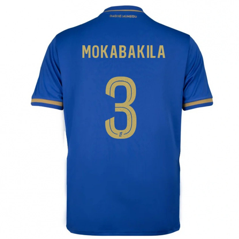 Danxen Niño Camiseta Nick Mokabakila #3 Azul Oro 2ª Equipación 2025/26 La Camisa México