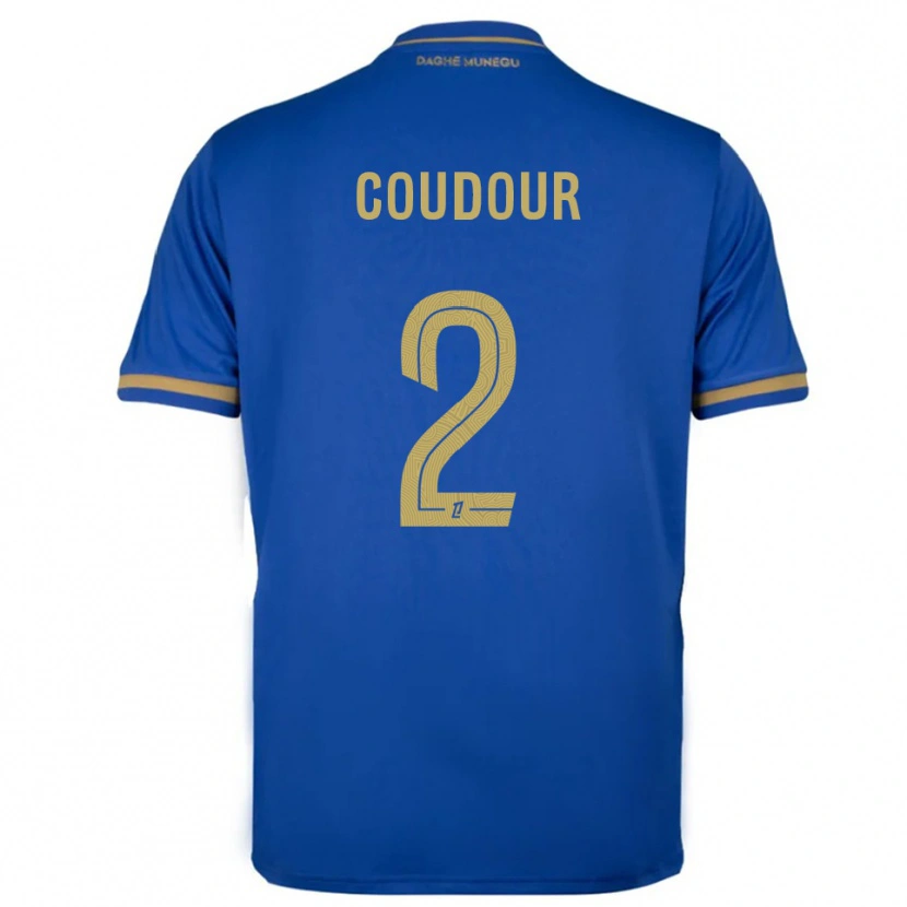 Danxen Niño Camiseta Mathis Coudour #2 Azul Oro 2ª Equipación 2025/26 La Camisa México