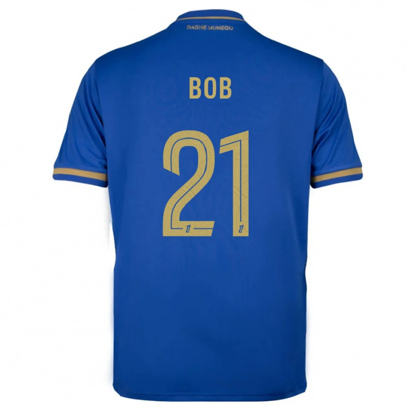 Danxen Niño Camiseta Mohamed Bob #21 Azul Oro 2ª Equipación 2025/26 La Camisa México