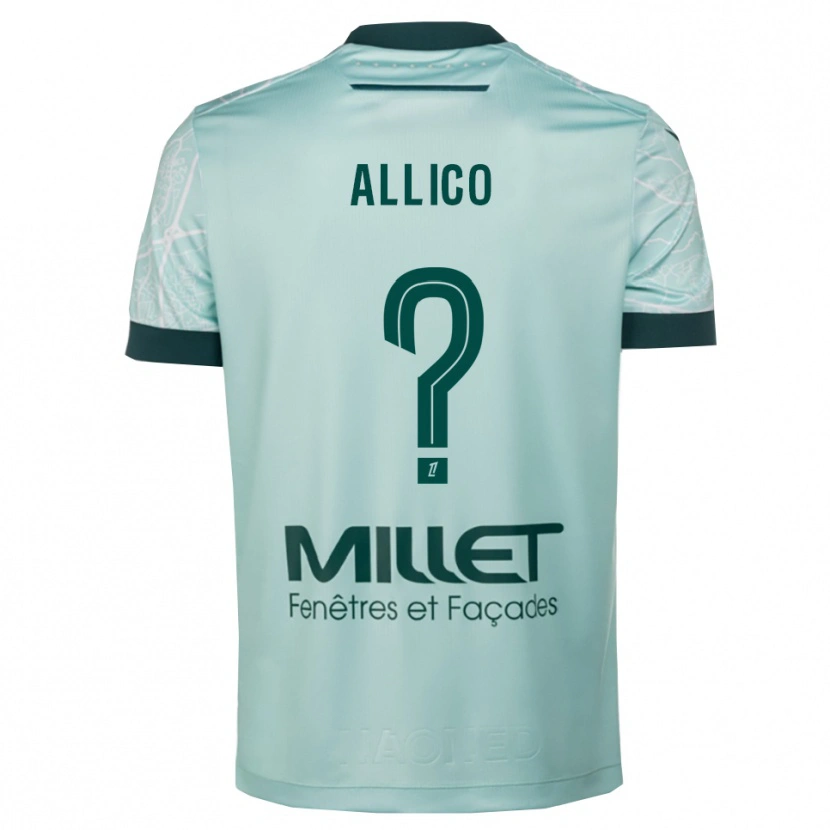 Danxen Niño Camiseta Rayan Allico #0 Verde Blanco 2ª Equipación 2025/26 La Camisa México