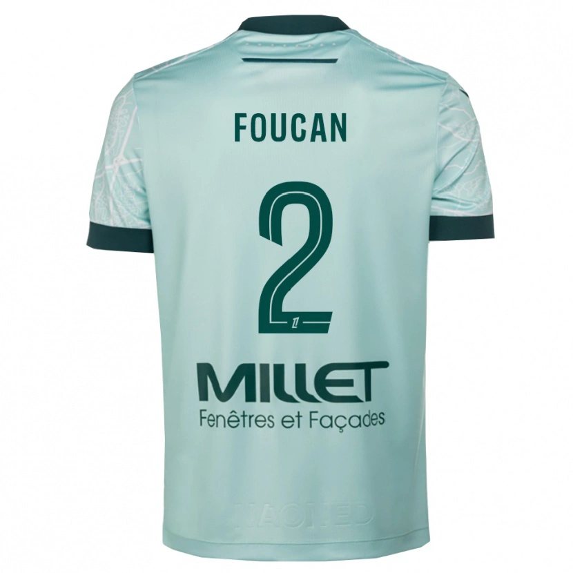 Danxen Niño Camiseta Jalen Foucan #2 Verde Blanco 2ª Equipación 2025/26 La Camisa México