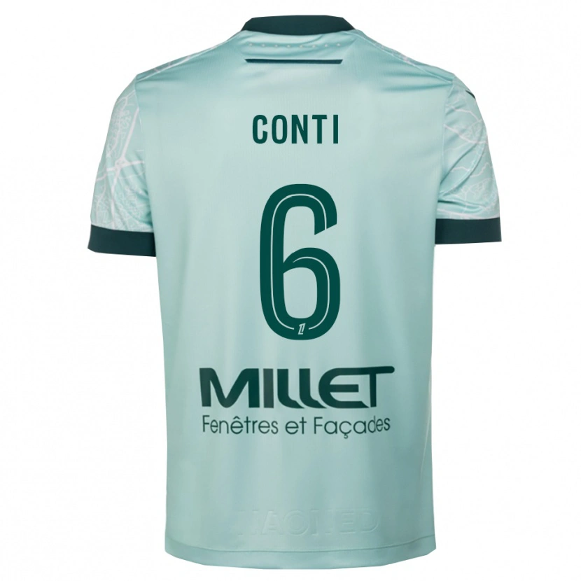 Danxen Niño Camiseta Alexandre Conti #6 Verde Blanco 2ª Equipación 2025/26 La Camisa México