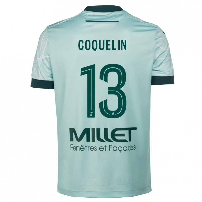 Danxen Niño Camiseta Francis Coquelin #13 Verde Blanco 2ª Equipación 2025/26 La Camisa México