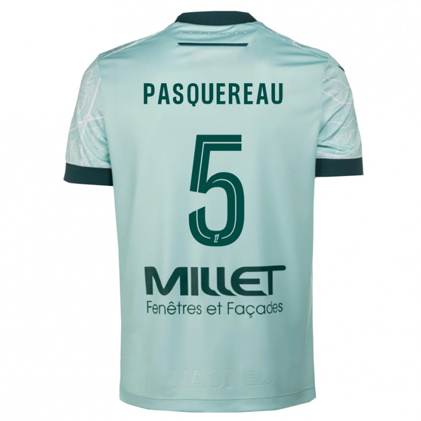 Danxen Niño Camiseta Julie Pasquereau #5 Verde Blanco 2ª Equipación 2025/26 La Camisa México
