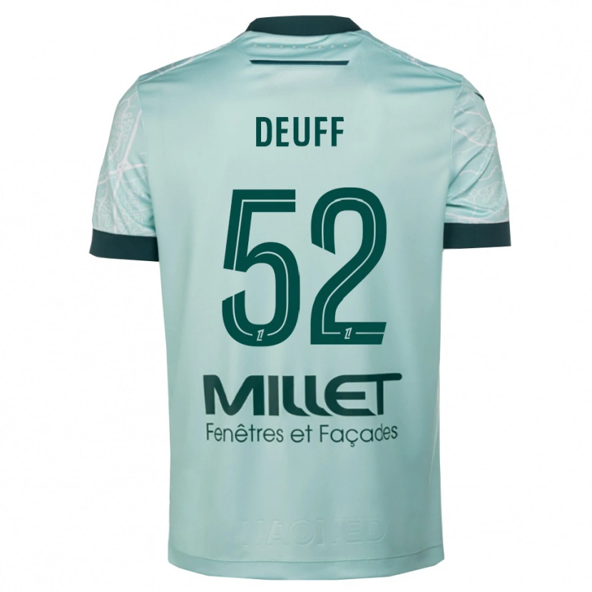 Danxen Niño Camiseta Bahmed Deuff #52 Verde Blanco 2ª Equipación 2025/26 La Camisa México