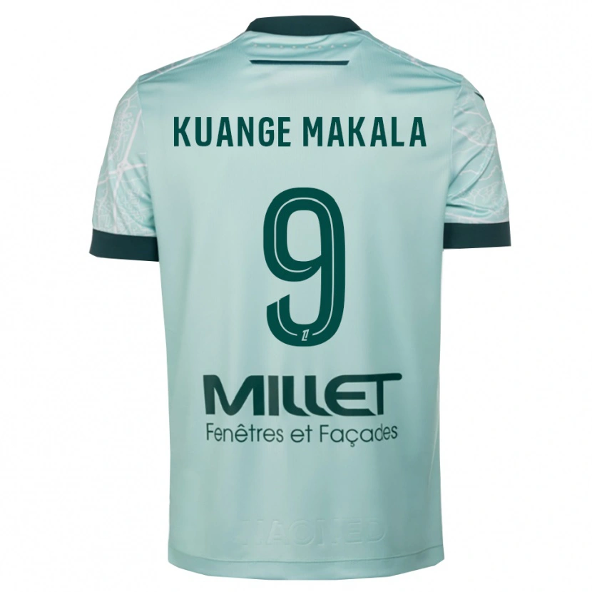Danxen Niño Camiseta Jordi Kuange Makala #9 Verde Blanco 2ª Equipación 2025/26 La Camisa México