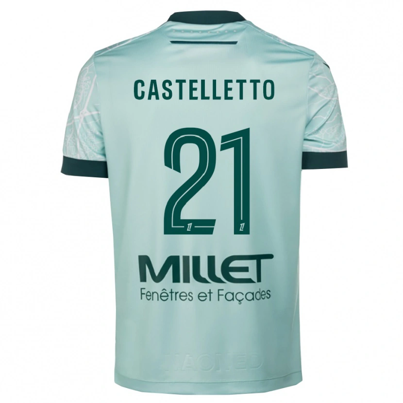 Danxen Niño Camiseta Jean-Charles Castelletto #21 Verde Blanco 2ª Equipación 2025/26 La Camisa México