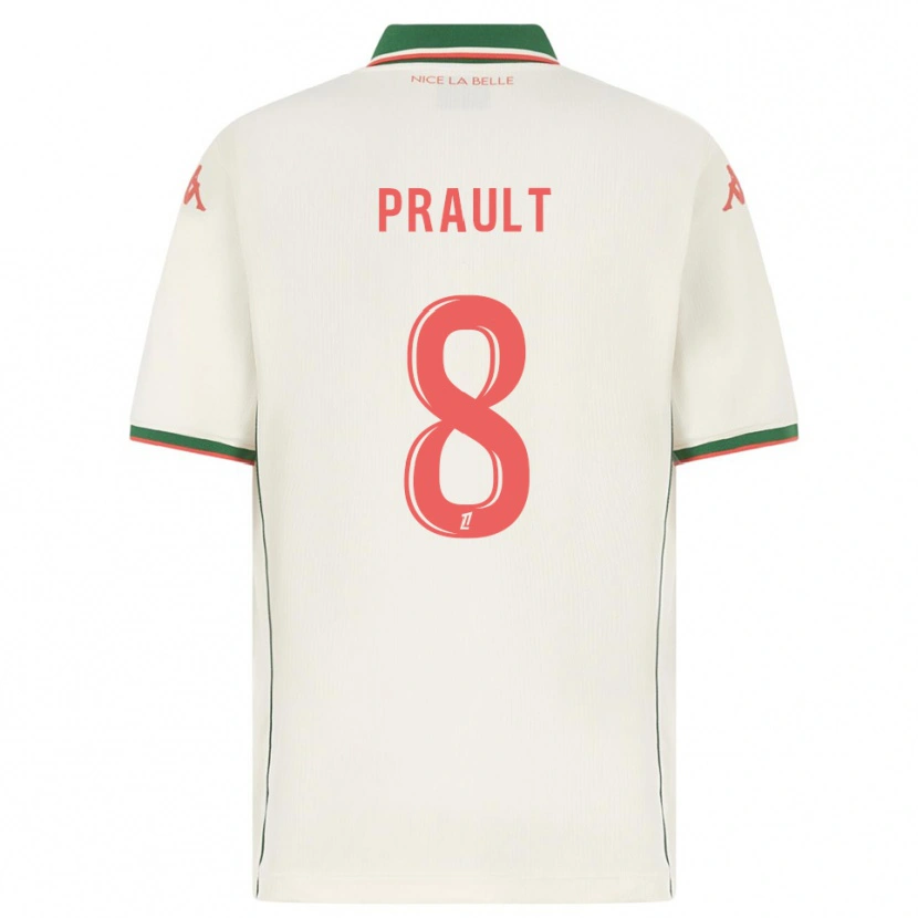 Danxen Niño Camiseta Jade Prault #8 Blanco Verde 2ª Equipación 2025/26 La Camisa México