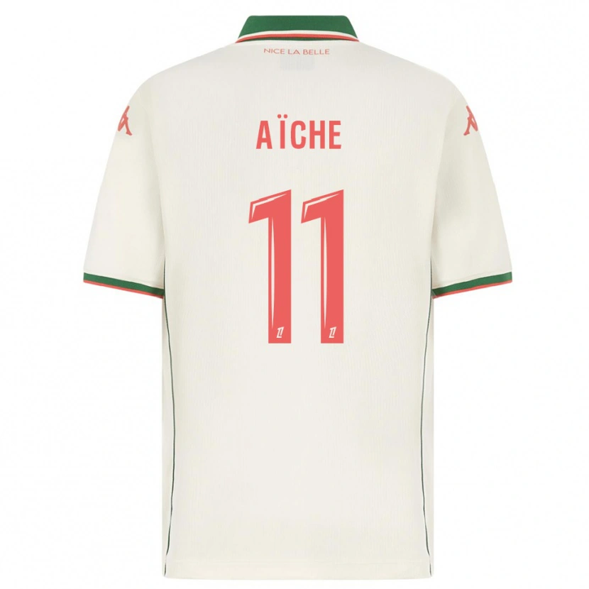 Danxen Niño Camiseta Yassine Aïche #11 Blanco Verde 2ª Equipación 2025/26 La Camisa México